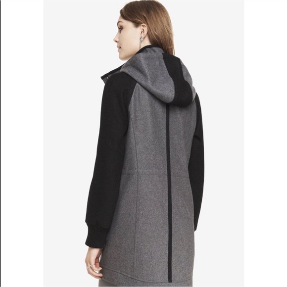 Express Wool Blend Stadium a Pat - Grey and Black - Picture 4 of 4